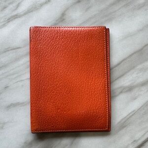 Hermes Vibrant Orange passport Holder